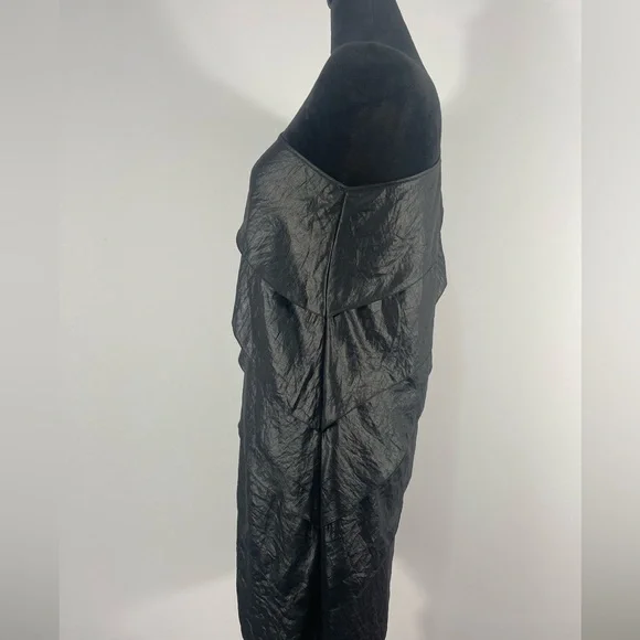 BCBG Maxazaria XS Black One Shoulder, tiered, 6 tier ruffle dress - Picture 3 of 10